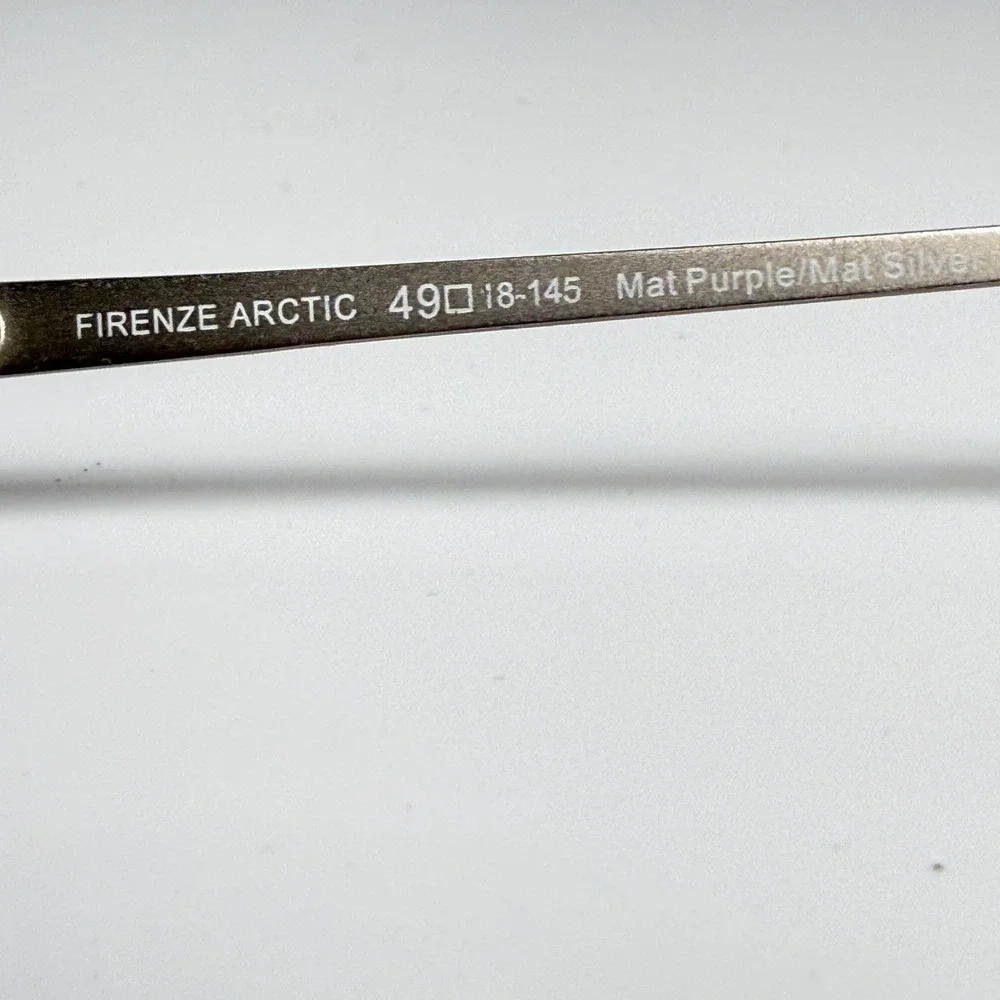 Firenze Arctic Eyeglasses Mat Purple‎ Mat Silver 49-18-145 Half Rim Frames
